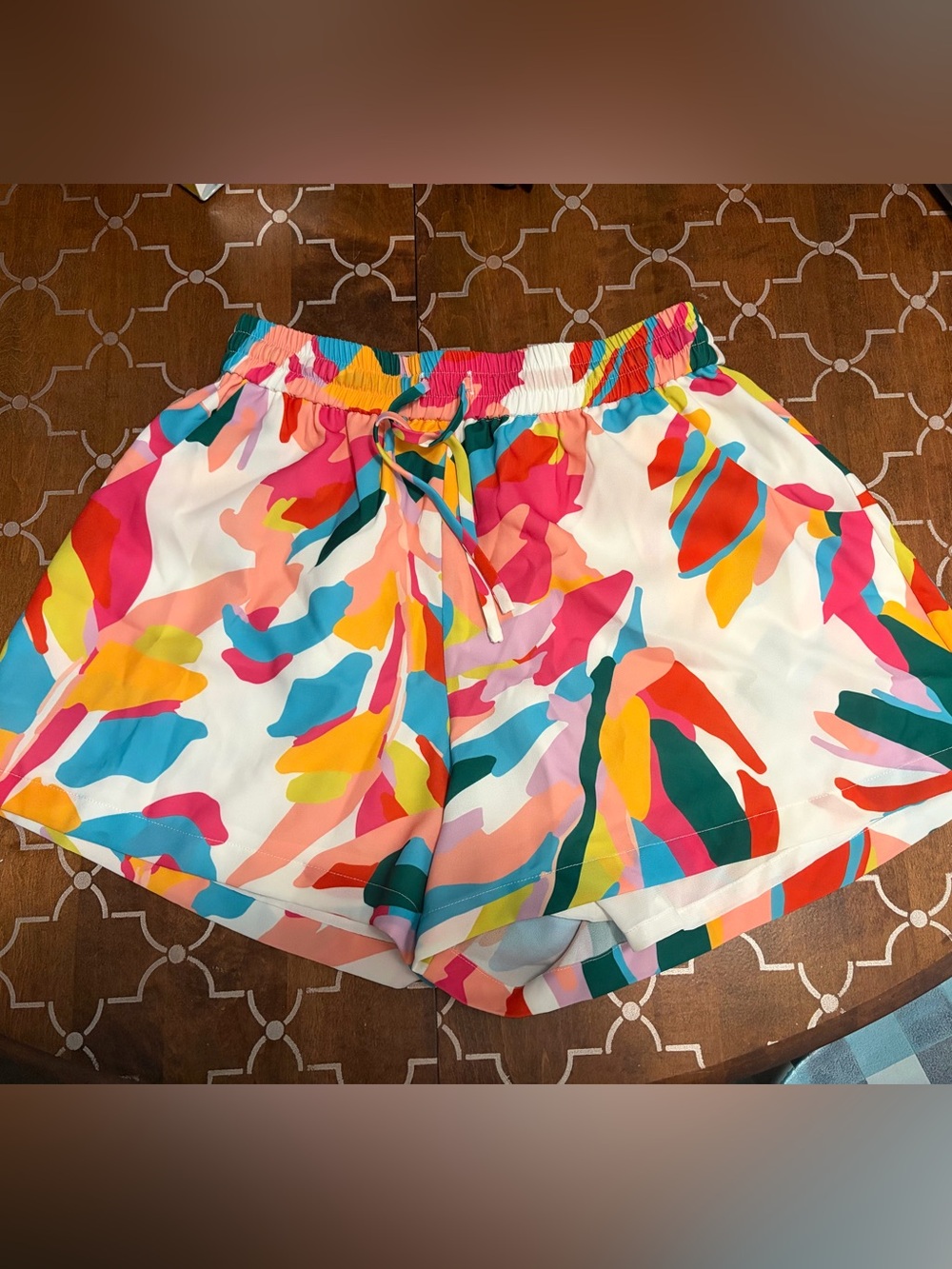 CROSBY by Mollie Burch Multicolor Abstract Print Athletic Shorts